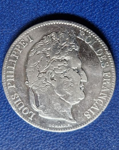 1834 A France 5 Francs Louis Philippe I Silver coin