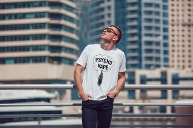 Psycho Vape Cool Funny T-shirt Tee Top Shirt Great Gift Present Idea Vaping
