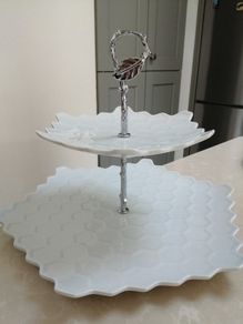 2 tier large cake stand