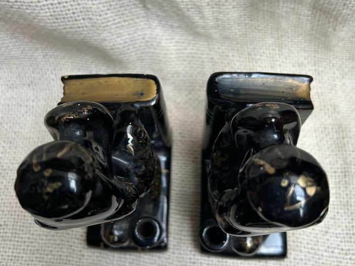 MCM Ceramic  pair of poodle bookends