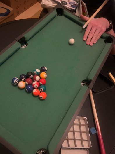 Mini pool table - party game / date night game