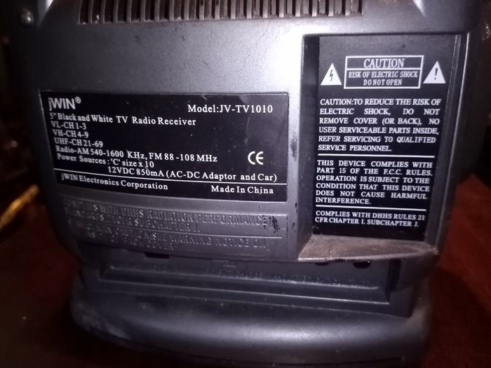 vintage 12v tv