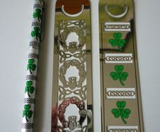 Book Mark x 2 & Pen Biro Set Celtic Claddagh Design New Immaculate.