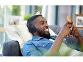 Blue JVC Foldable Bluetooth on-ear headphones Bluetooth