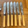 Antique 1894 Silver Collared Sheffield Fish Set Image 4