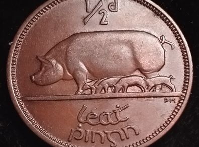 #781 - Ireland - 1940 - Half Penny - EF -  KM.10