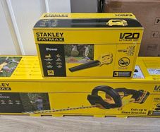 Stanley Fatmax V20 hedge trimmer kit and blower