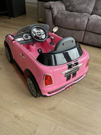 Electric Pink Mini Cooper Ride-On Car 6V