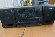 SONY Radio Cassette-Corder Model CFS-W455L, Radio, Dual Tape Deck and Line for externel CD Player, everything working great