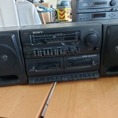 SONY Radio Cassette-Corder Model CFS-W455L, Radio, Dual Tape Deck and Line for externel CD Player, everything working great