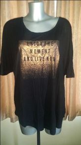 Black/gold oversize top size UK22/24 EUR50/52 Postage included