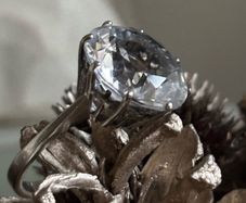 Antique Art Deco Silver Rock Crystal Ring
