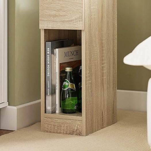 Set of 2 side tables bedside tables narrow storage tables