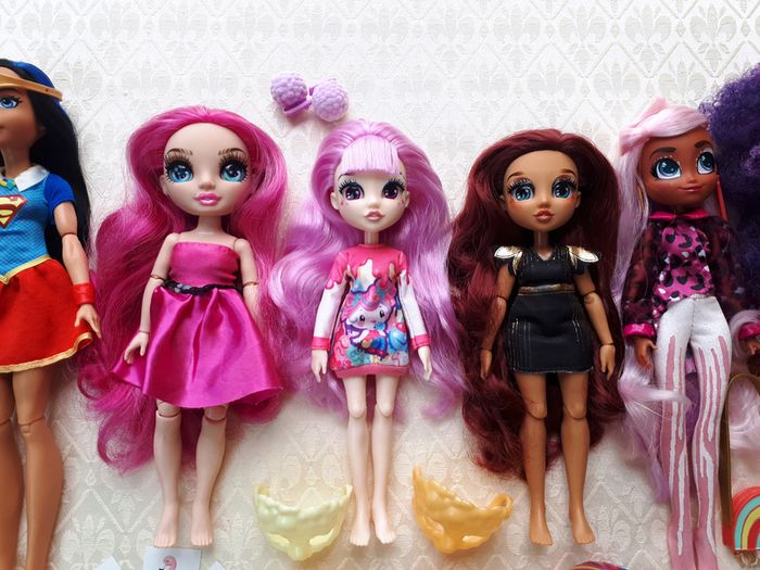 Dolls bundle - 13 dolls Rainbow High, Failfix, Super Hero Girls, Hairdorables, Frozen, Equestria Girls