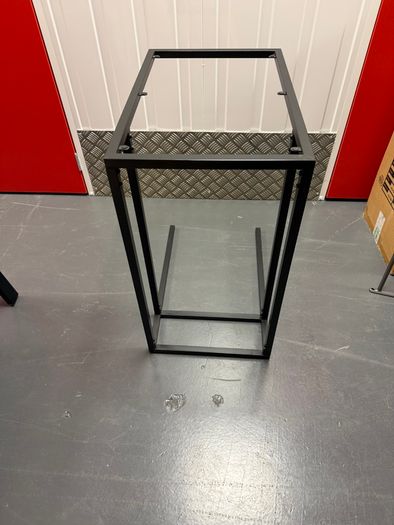 Stand, black/glass, 35x65 cm