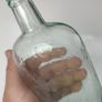 395 - Antique Imperial Pint Sea Glass Decorative Collectible Alcohol Bottle Image 5