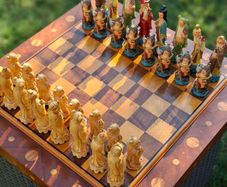 Vintage Chinese Style Chess Set