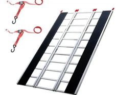 Tri-Fold Loading Ramp, 2160 x 1375 mm, Non-Slip Aluminum Trailer Ramp with Compact Design, Easy Storage, 680.4 kg Load Capacity