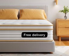Double Mattress 10.6 Inch Memory Foam Hybrid Medium Firm, 135x190x27cm