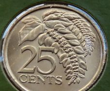 RARE Trinidad and Tobago 1976 Vintage Coin Stamp cover BUNC Non-Magnetic