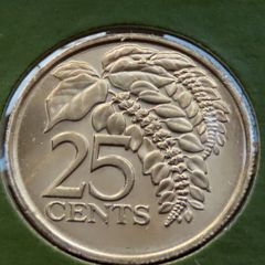 RARE Trinidad and Tobago 1976 Vintage Coin Stamp cover BUNC Non-Magnetic