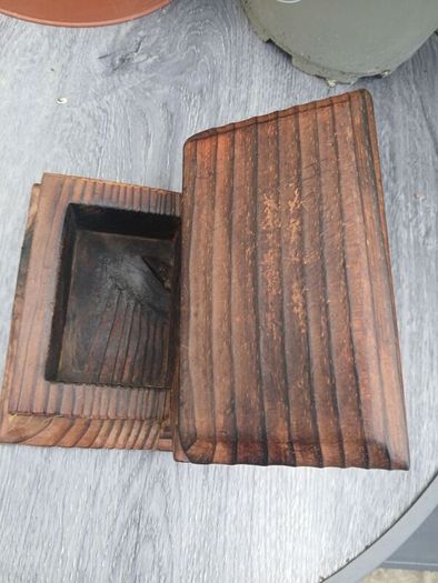 Vintage Handcarved Wooden Box