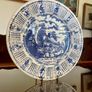 Vintage 1987 Calendar Plate English Blue and White Ironstone Rustic Wall Decor Retro Gift Image 6