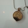 Mi Moneda silver and rose gold long necklace with Love and infinity discs Image 5