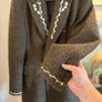Hand embroidered Zara wool dark green coat Image 4