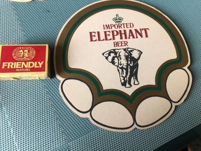 4Extra Large "Carlsberg"Elephant Beer Mats