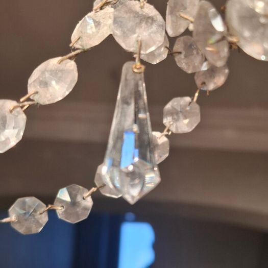 Vintage crystal 6 light chandelier