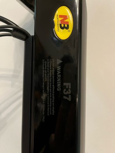 NB North Bayou F37 Full Motion Gas Strut Monitor Arm (24"-37", 4-12kg) + USB Ports