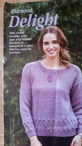 A Knitting Pattern - A Classic Sweater with Bobble Border - Read Carefully. - E