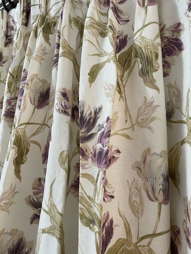 Stunning Large Laura Ashley Linen Curtains 128 inch wide x 93 inch drop