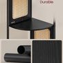 New 5-Tier Corner Shelf, Bookshelf with Polyrattan Sides (Black or Beige) FREE P&P Image 5