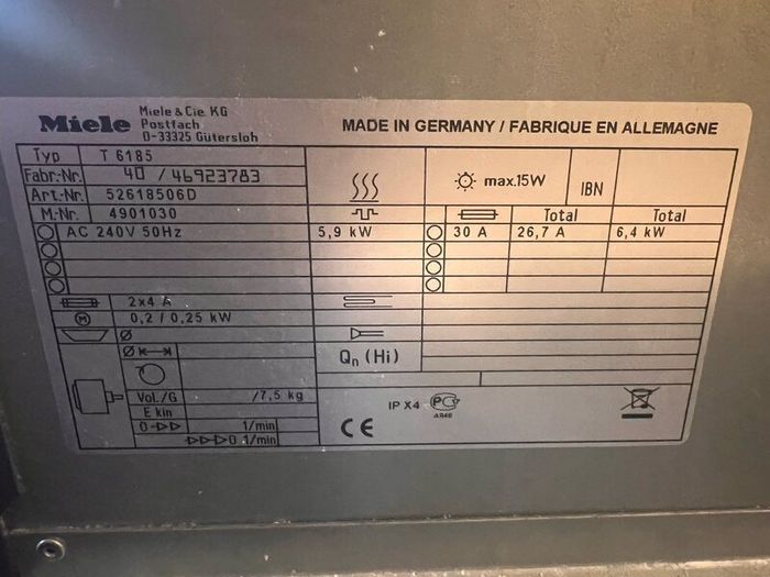 Professional Miele dryer