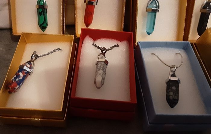 selection of more home made necklaces