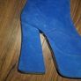 Blue Suede Boots Size 6 Image 2