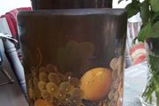 VTG Wooden Decoupage Storage Bin with Lid