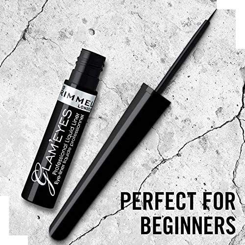 Rimmel Glam'Eyes Liquid Liner - 001 Black Glamour - New