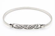 Vintage Sterling Silver Celtic Signed London Bangle 1967