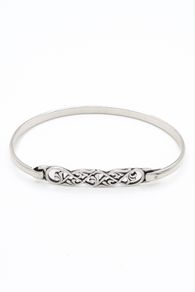 Vintage Sterling Silver Celtic Signed London Bangle 1967