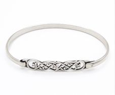 Vintage Sterling Silver Celtic Signed London Bangle 1967