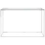 Side Table Silver 120x40x78 cm Stainless Steel and Glass Image 2