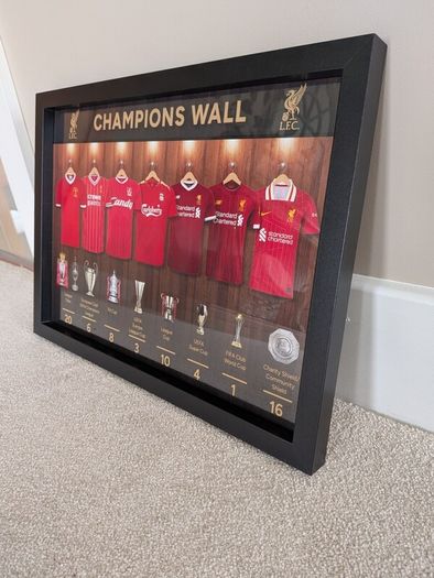 liverpool champions wall 16" x 12" framed photo