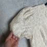 Sister Jane Dream Lilith Jacquard Mini Wrap Dress Sz 8UK 4US S Cream Puff Sleeve Image 4