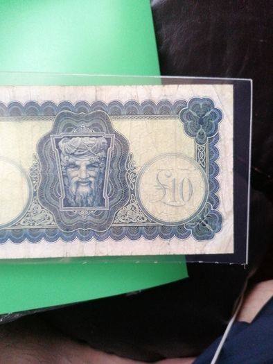 1974 Ireland Ten Pounds Banknote