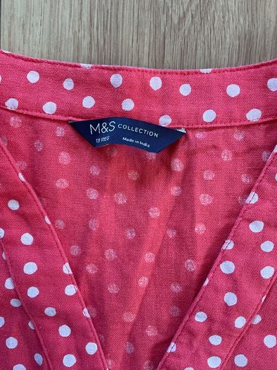 Beautiful Linen M&S Dress Size 10