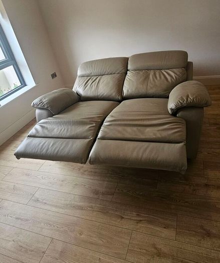 2 Seat Electric Recliner Leather Sofa