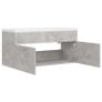 Sink Cabinet with Built-in Basin Concrete Grey Chipboard Image 10